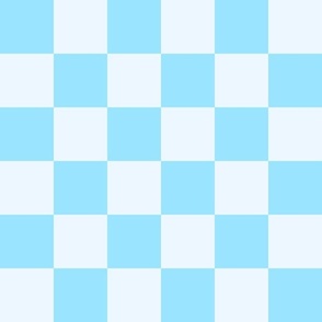 Checkerboard blue and white