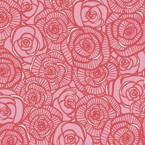 Bed of Roses in Red and Pink, large
