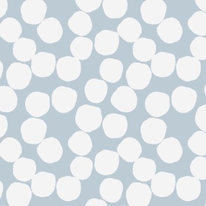 Big Polka Dots pattern in grey and white colours