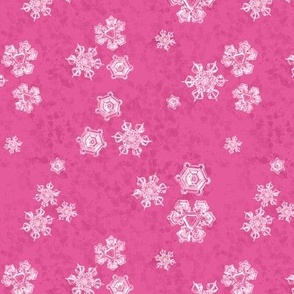 Snowflake Textured Blender (Medium) - White on Rose Pink  (TBS204)
