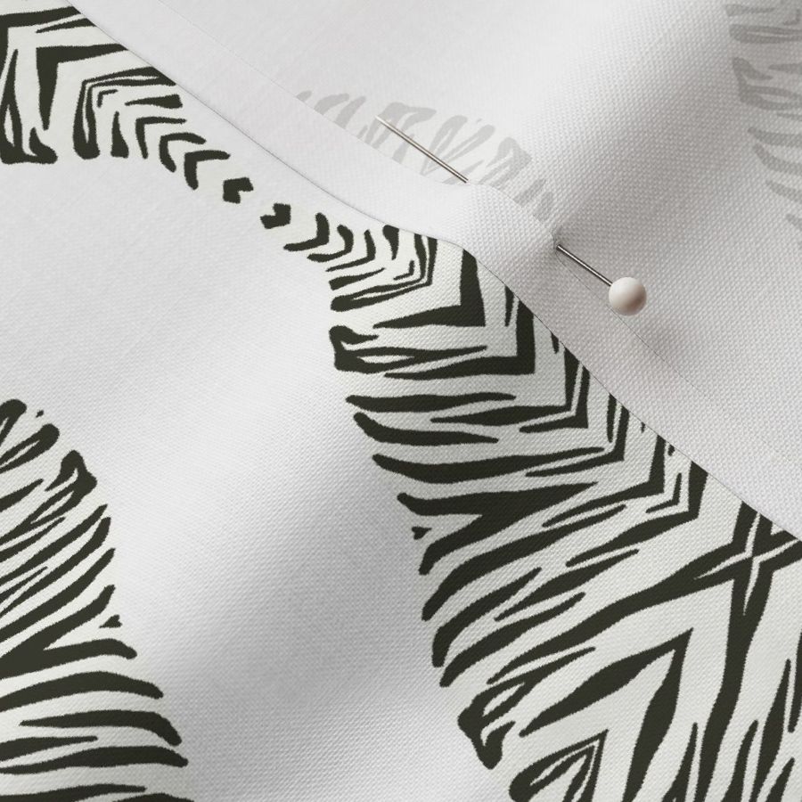 Black and White Zebra Ogee/  medium