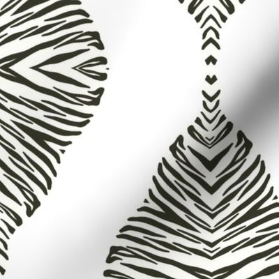 Black and White Zebra Ogee / large