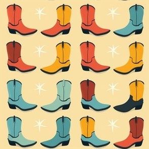 Southwestern pattern cowboy boots