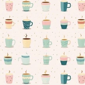 Coffee and tea cups and mugs