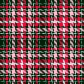 Christmas Tartan Check Plaid - Crimson Green Pink