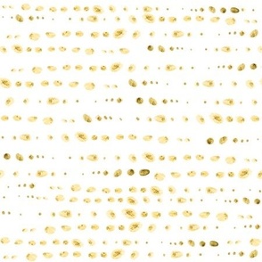 Modern Vintage Gold Dot Lines White