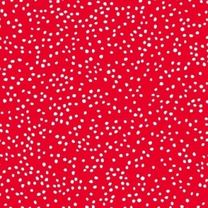 Speckle in rojo red and white. Large scale