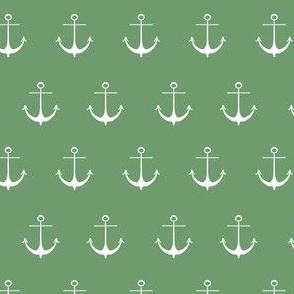 mint green anchor wallpaper