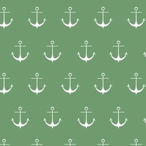 Nautical Christmas Anchors - Green