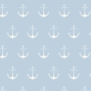 Nautical Anchors - Light Blue