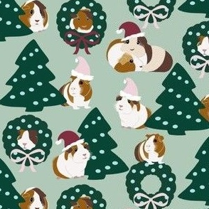 Guinea Pigs Under the Christmas Tree