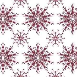 Red Holiday Starbursts on White