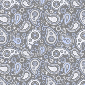 Violet and grey Paisley pattern