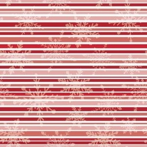 Be Merry Red and Pink Stripe with Snowflakes