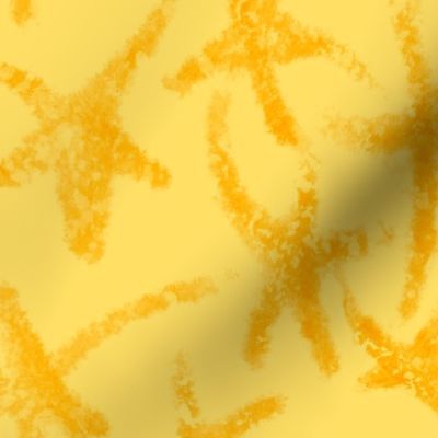 Midcentury Modern stars, Festive Christmas sketched gold stars on bright summer yellow