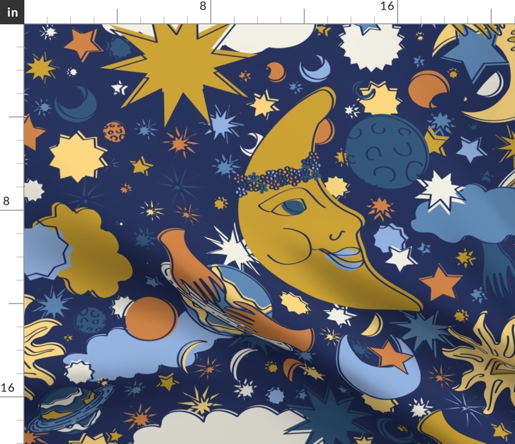 Sweet Psychedelic Dreams in Navy + Gold