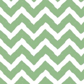 Chevron Zig Zag Pattern Green and White
