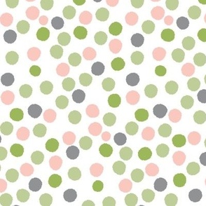 Polka Dots Pink and Green, Spots, Girly Dots