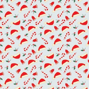 Santa hats,  light background, large scale