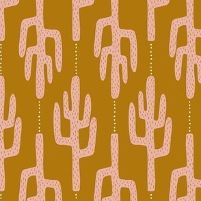 large - Saguaro cactus - golden/pink