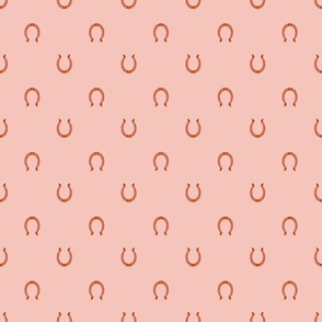 large - Lucky horse shoe - pink