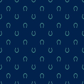 large - Lucky horse shoe - space blue