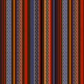 Rustic reds and blue stripes cabin core (vertical)