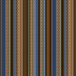 Rustic acorn blue stripes cabin core (vertical)