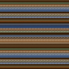 Rustic acorn blue stripes cabin core (horizontal)