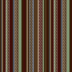 Rustic acorn mahogany and sage stripes cabin core (vertical)