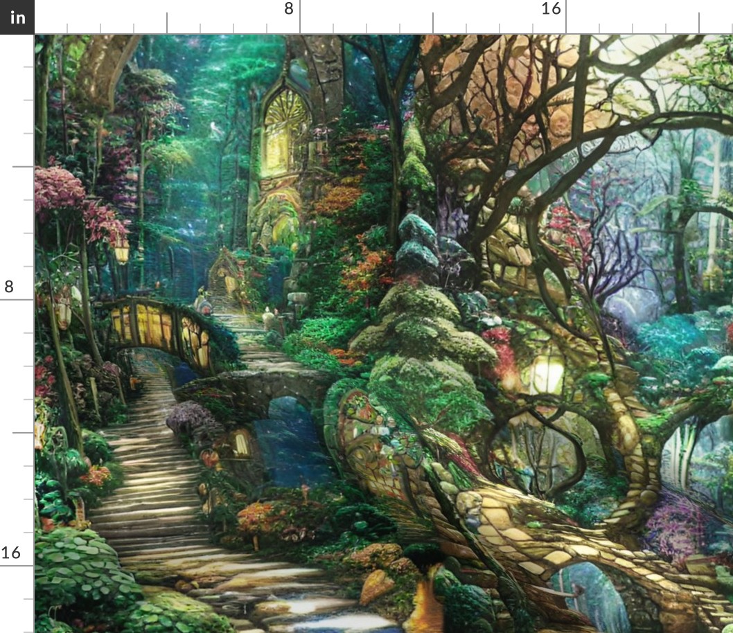 forest, stained glass, fairy tail,
