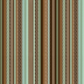 Rustic sage and brown stripes cabin core (vertical)