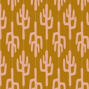medium - saguaro cactus - golden/pink
