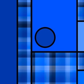 Geometric Plaid - Blue