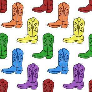 Rainbow Cowboy Boots