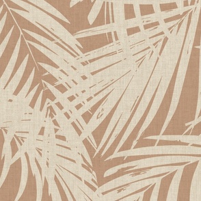 palm leaf - linen texture JUMBO 