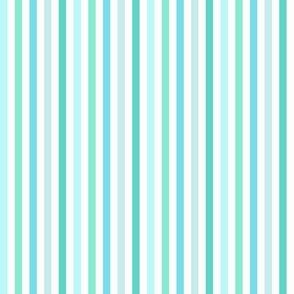 Small water mint stripes - FABRIC