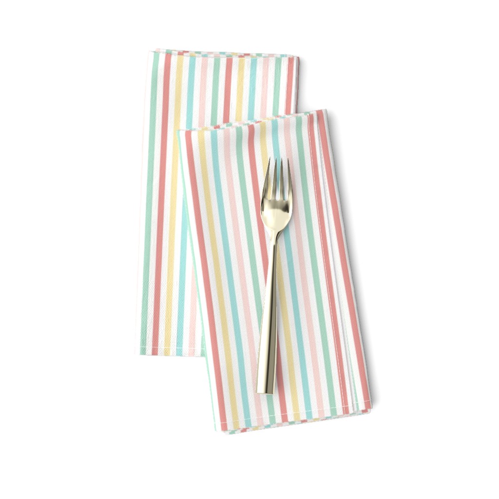 Vintage summer time - small stripes - FABRIC