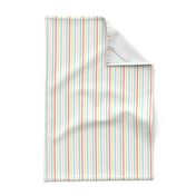 Vintage summer time - small stripes - FABRIC