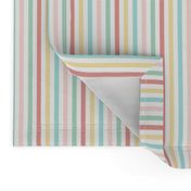 Vintage summer time - small stripes - FABRIC