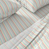 Vintage summer time - small stripes - FABRIC