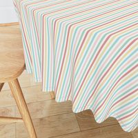 Vintage summer time - small stripes - FABRIC