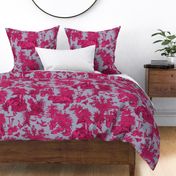 Toile Countryside hot pink