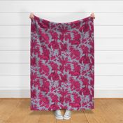 Toile Countryside hot pink