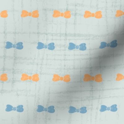 Preppy Poodles Bow Ties | Baby blue and orange 