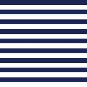Large Navy  Blue and White Horizontal Stripes