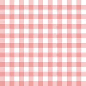Extra small scale rustic check plaid in blush pink