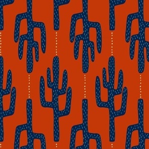 large - saguaro cactus - bright red