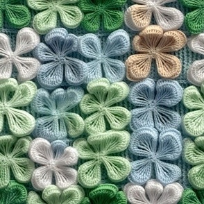 Granny Square Green Shamrock Clover Colorful Crochet, Baby Blanket Nursery, Cute Bright Bold Spring Summer Design