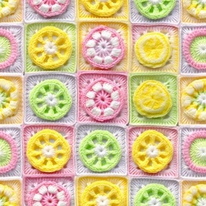 Granny Square Easter Pastel Colorful Crochet, Baby Blanket Nursery, Cute Bright Bold Spring Summer Design